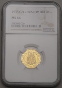 Zlatý Dukát Sv. Václava 1933 - NGC MS66 - TOP STAV!