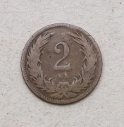 2 Fillér Františka Josefa I. 1892 KB - Velmi Vzácný!