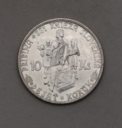 Stříbrná 10 Koruna Pribina 1944 - Slovenský Štát - Super!