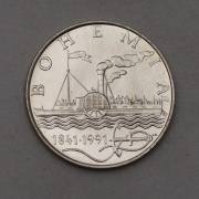 Stříbrná 50 Koruna 1991 - Parník Bohemia