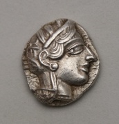 Stříbrná Řecká Tetradrachma Attika-Athény 454-404 pr. nl.