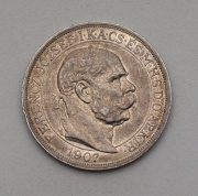 5 Koruna Františka Josefa I. 1907 KB - Korunovační!