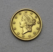 Zlatý Dollar 1852 - Coronet Head - Super!