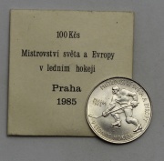 100 Kčs 1985 - MS v Ledním Hokeji - Origo Přebal!