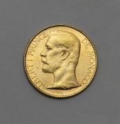 Zlatý 100 Frank 1891 A - Albert I. - Monaco!