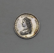 Stříbrný Větší Korunovační Žeton Sissi 1867 A - Vzácný