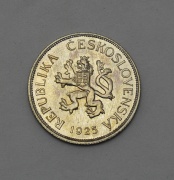 5 Koruna 1925 Československo - Top Stav!