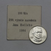 100 Kčs 1985 - Ján Hollý - Originální Přebal!