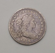 Stříbrný 1 Dollar 1796 - Draped Bust - USA - Velmi Vzácný!