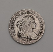 Stříbrný 1 Dollar 1798 - Draped Bust - USA - Velmi Vzácný!