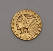 Zlatý 5 Dollar 1909 P - Indian Head