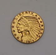 Zlatý 5 Dollar 1913 P - Indian Head