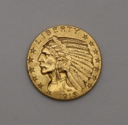 Zlatý 5 Dollar 1915 P - Indian Head - Vzácnější!