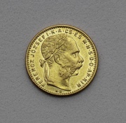 Zlatý 8 Forint 1890 KB - Fiume - R!