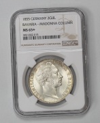 2 Gulden Tolar 1855 - Maximilian II. - Bavorsko. - NGC MS65+!