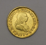 Zlaté 2 Escudos 1770 - Karel III. - Kolumbie