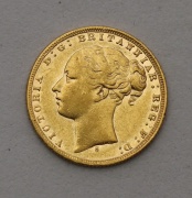 Zlatý Sovereign / Libra 1872 - Victoria - Mladý Portrét - Vzácný!