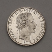 Stříbrný 2 Zlatník FJ I. 1864 A - Super Stav! Velmi vzácný!