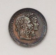 Stříbrný 2 Zlatník 1879 - Stříbrná Svatba - Patina!
