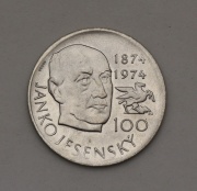 Stříbrná 100 Kčs 1974 - J. Jesenský - ARTIA - Vzácná!