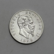 Stříbrné 5 Lire 1876 - R