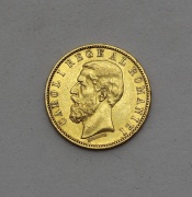 Zlaté 20 Lei 1883 B - Karel I. - Vzácné!