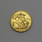 Zlatý Sovereign / Libra 1918 C - Jiří V. - R!