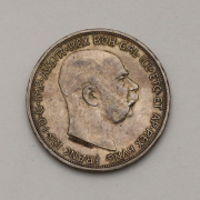 Stříbrná 5 Koruna Františka Josefa I. 1909 bz - Schwartz