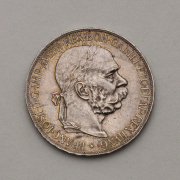 Stříbrná 5 Koruna Františka Josefa I. 1900 - Super Stav!