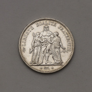 Stříbrný 5 Frank 1874 A - Založení republiky