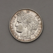 Stříbrný 5 Frank 1851 A - Ceres - Krásný!