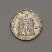 Stříbrný 5 Frank 1849 A - Založení republiky