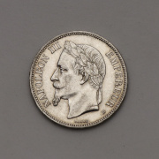 Stříbrný 5 Frank 1870 BB - Napoleon III.