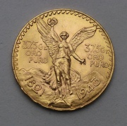 Zlaté 50 Pesos 1943 - Centenario - Mexico - Vzácné!
