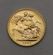 Zlatý Sovereign / Libra 1883 M - Victoria - Mladý Portrét!