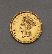 Zlatý Dollar 1860 P - Large Indian Princess Head - USA - Vzácný!