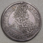 Stříbrný Tolar 1696 KB - Leopold I. - Super Stav!