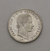 Stříbrný 1/4 Zlatník FJ I. 1858 A - Super Stav!