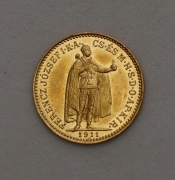 Zlatá Desetikoruna Františka Josefa 1911 KB - Top Stav!