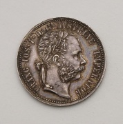 Stříbrný Příbramský Zlatník FJ I. 1875 - Velmi Vzácný!