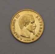 Zlatý 10 Frank 1860 BB - Napoleon III. - Francie!