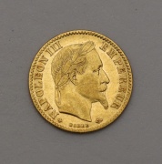 Zlatý 10 Frank 1863 BB - Napoleon III. - Francie!