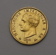 Zlaté 40 Lire 1812 M - Napoleon I. - Itálie - Varianta! Vzácné!