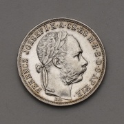 Stříbrný Zlatník 1887 KB - František Josef I. - Super Stav!
