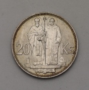 20 Koruna 1941 - Varianta Dvojkříž - Slovenský Štát - Vzácná!