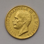 Zlaté 100 Lire 1923 R - Vittorio Emanuele III. - Výročí fašismu