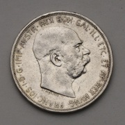 Stříbrná 5 Koruna Františka Josefa I. 1909 bz - Schwartz