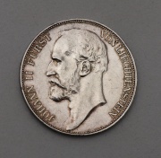 Stříbrný 5 Frank 1924 - Johann II. - Liechtenstein - Vzácný!