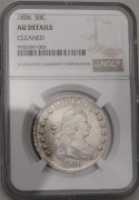 Stříbrný 1/2 Dollar 1806 - Draped Bust - NGC - RR!