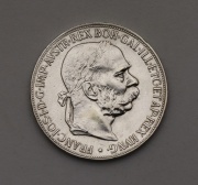 Stříbrná 5 Corona Františka Josefa I. 1900 - Krásný Lesk!